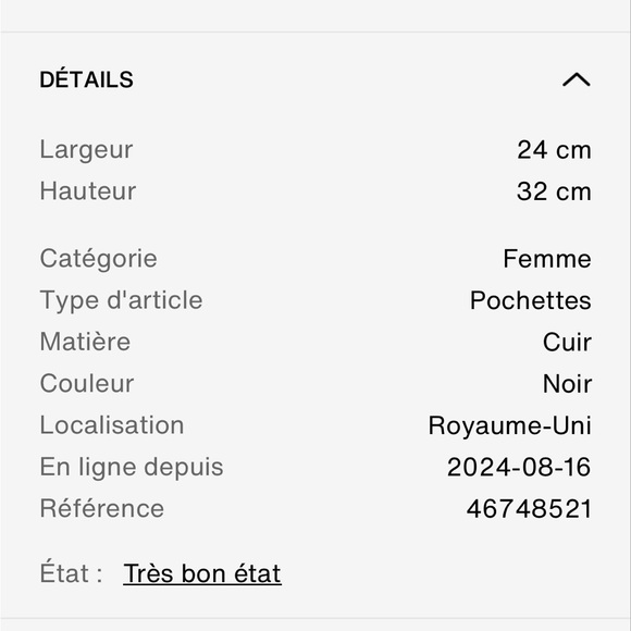 Black YSL large uptown pouch clutch bag - Picture 8 of 8